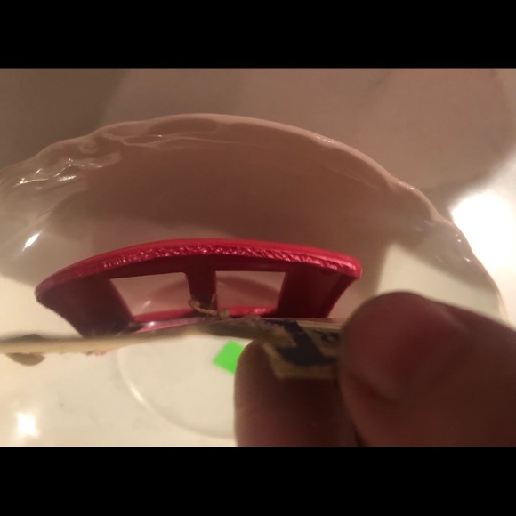 Vintage Pink Superior Brands Celluloid Buckle On Original Card - Picture 5 of 5